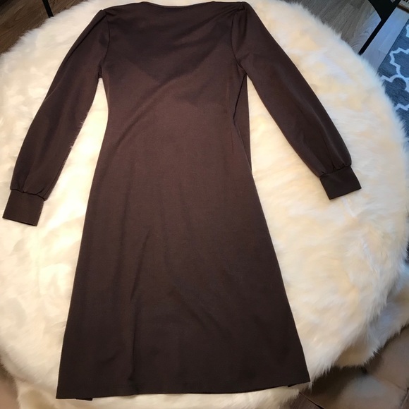 F.L.P. Brown Wrap Dress - Picture 3 of 5